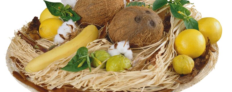 Fruit and Coconut Arrangement