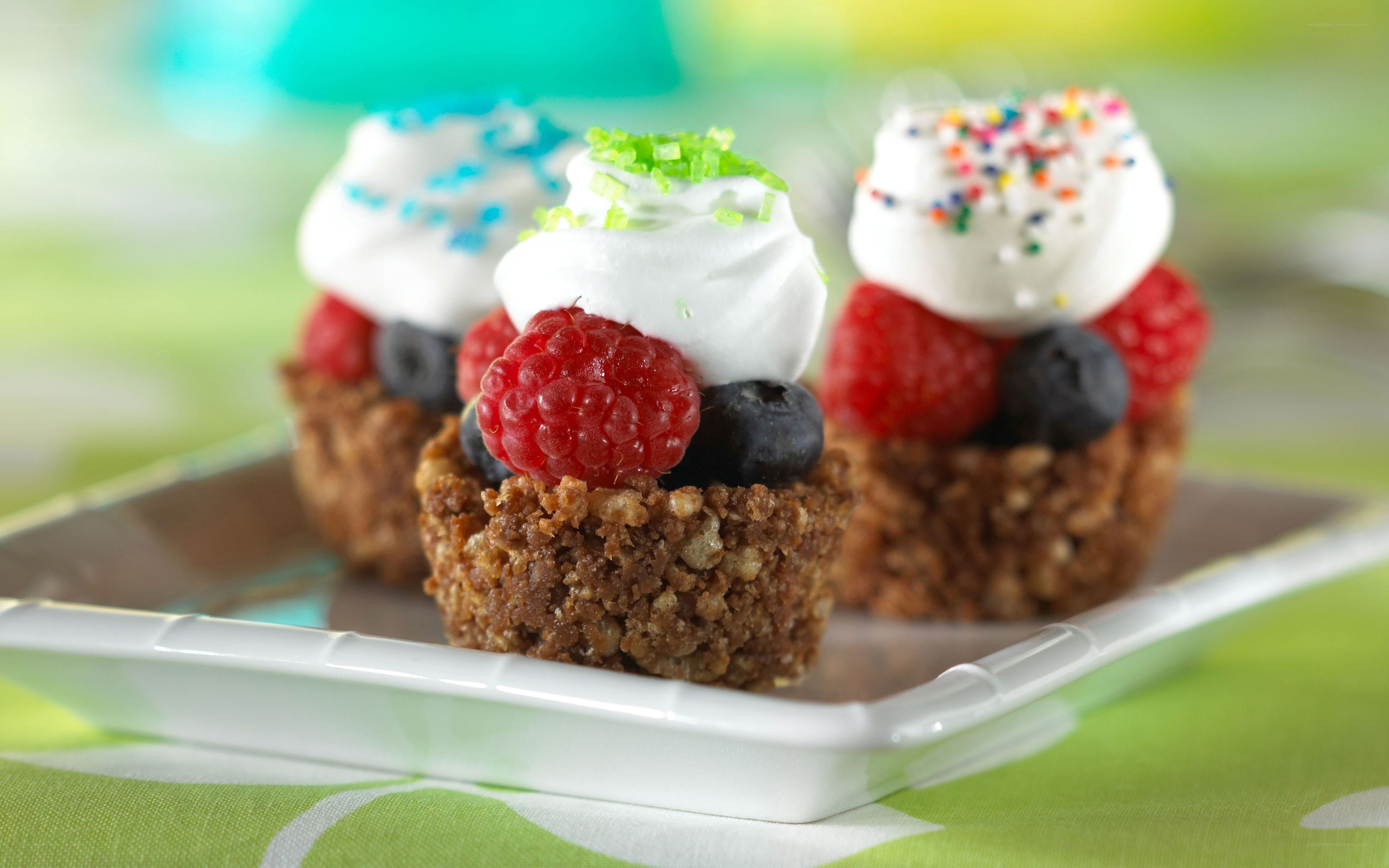 fruit and cream dessert cups