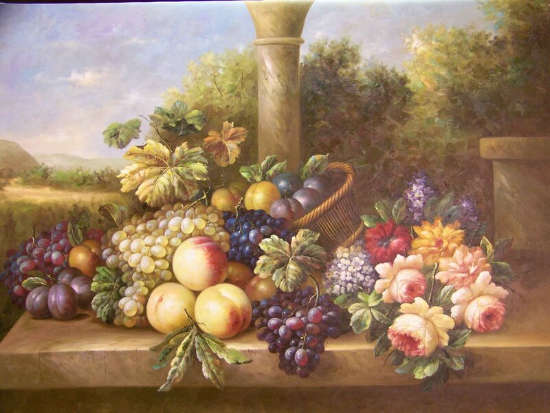 Fruit and Flower Arrangement — Yellow, Serene
