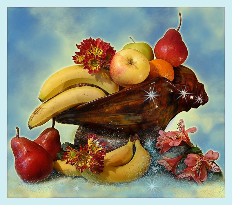 fruit and flower still life