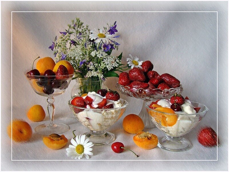 fruit and flowers still life