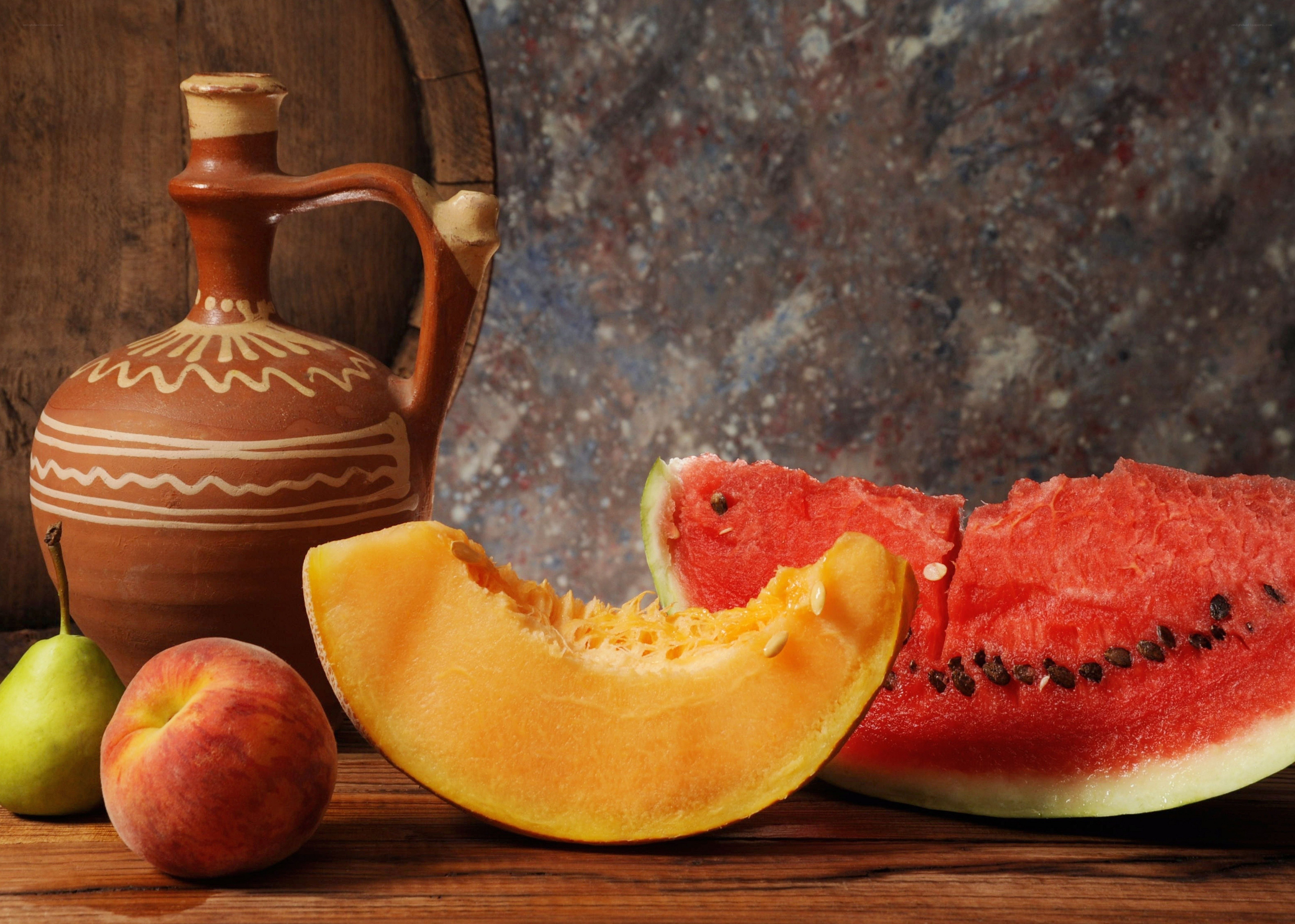 Fruit and jug still life