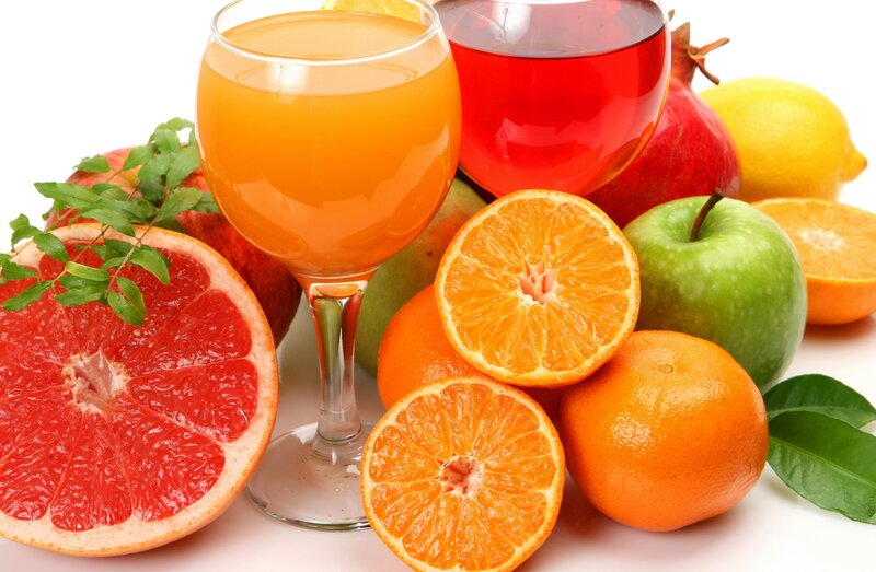 Fruit and Juice Arrangement — Orange