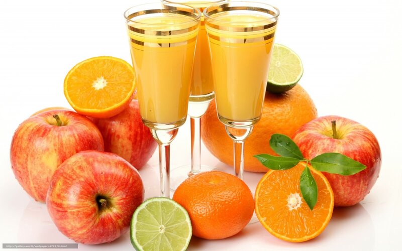 Fruit and Juice Glasses — Orange