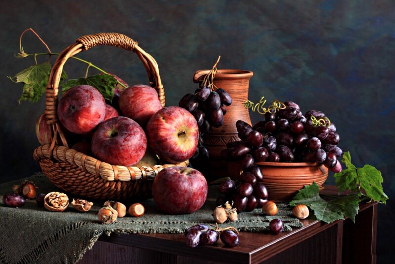 Fruit and Nuts in Basket