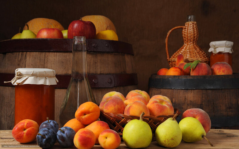 fruit and preserves still life
