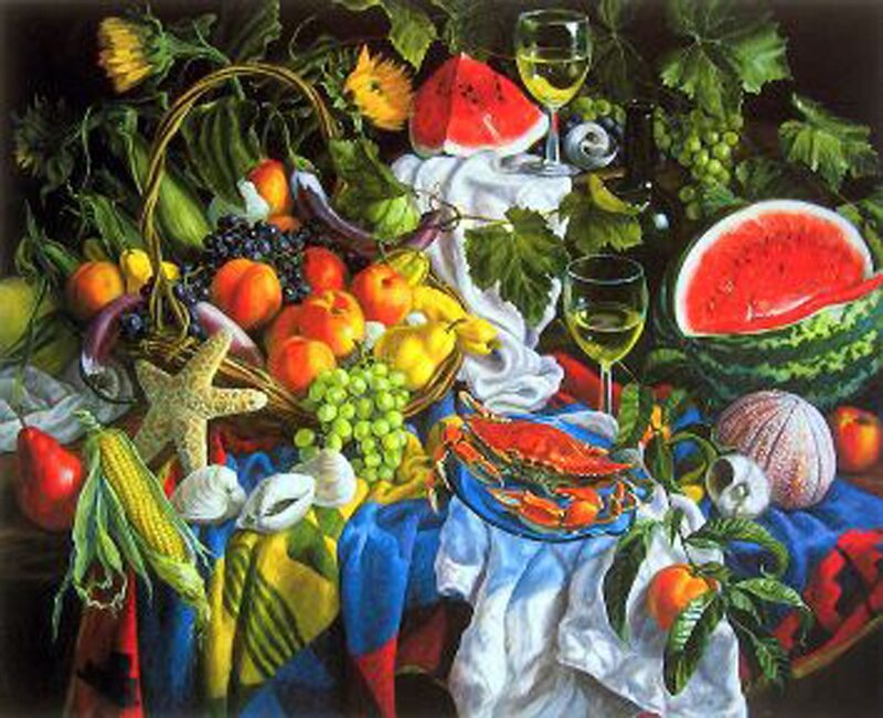 Fruit and Seafood Still Life