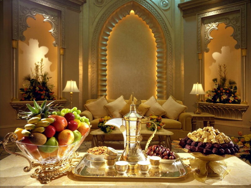 Fruit and Sweets Display — Gold, Luxurious
