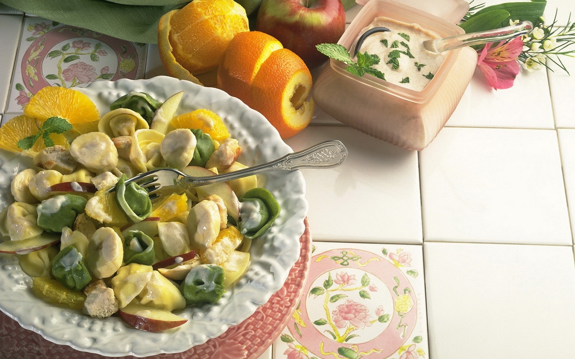 fruit and tortellini salad
