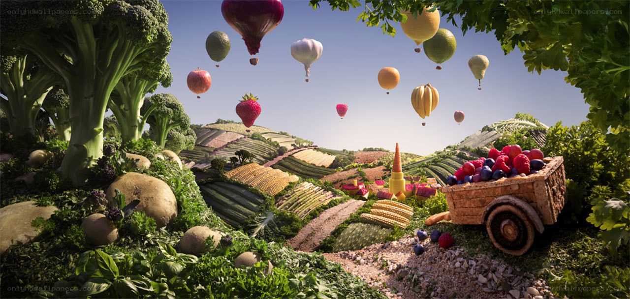 Fruit and vegetable landscape