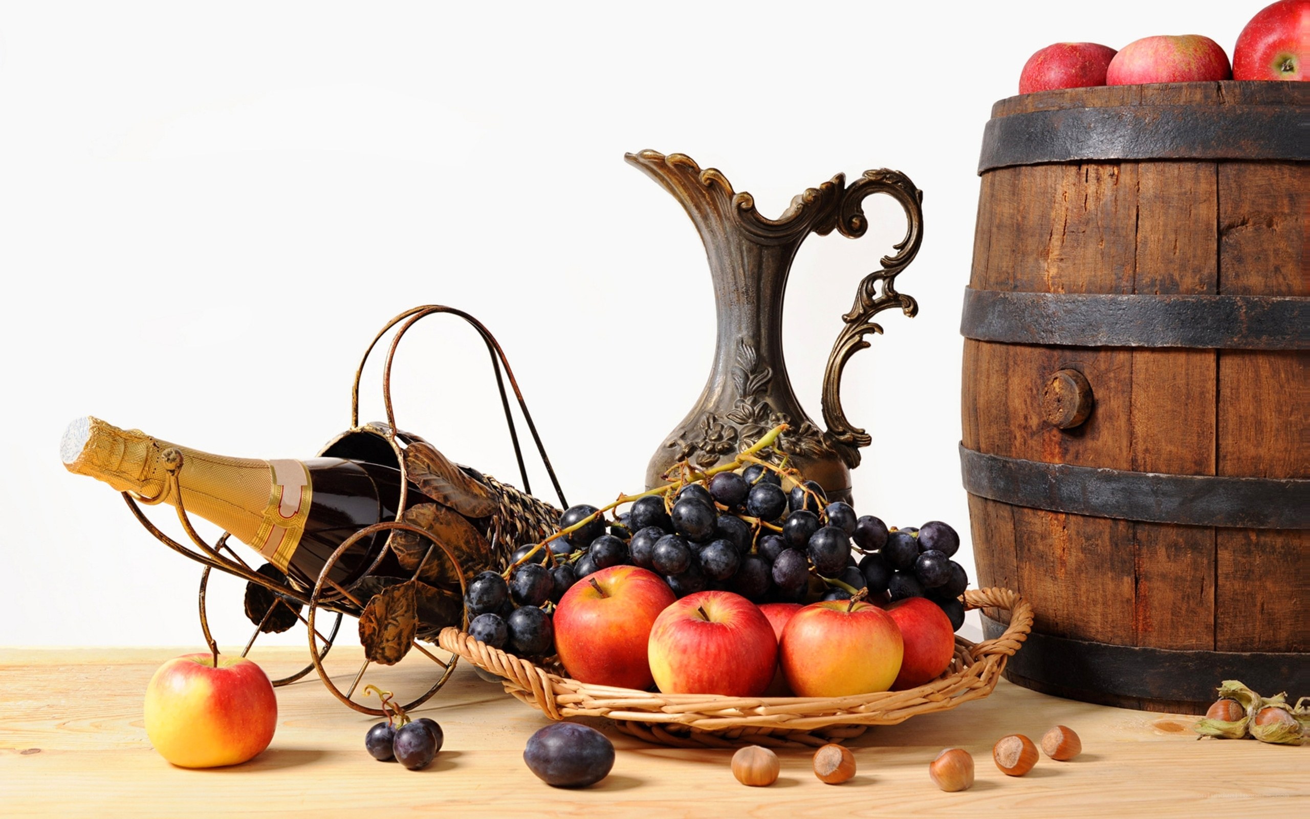 fruit and wine still life