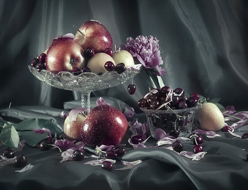 Fruit Arrangement on Cloth