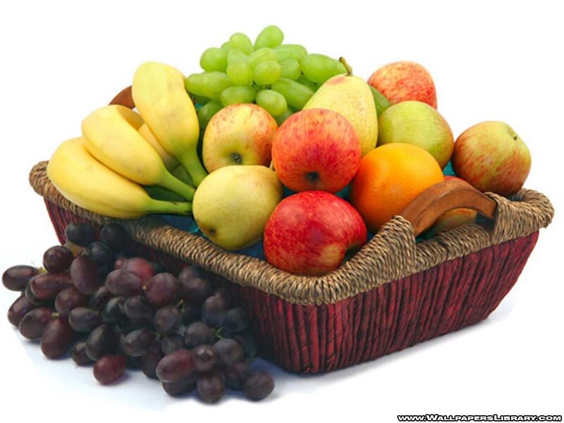 fruit basket with assorted produce