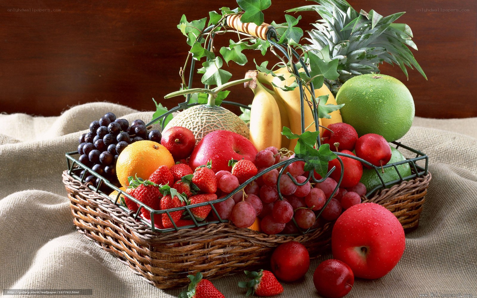 fruit basket with fresh produce