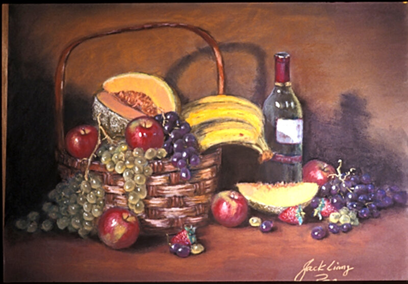 Fruit Basket with Wine