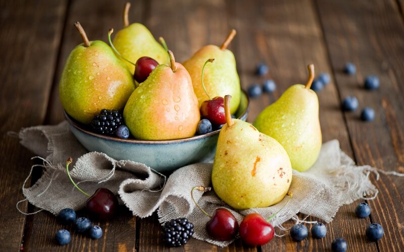 Fruit Bowl on Wood
