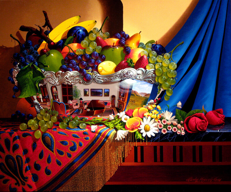 Fruit Bowl with Flowers
