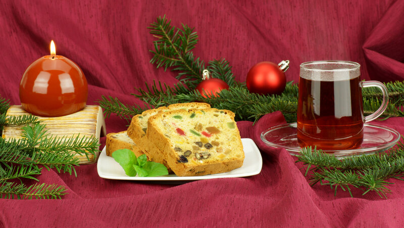Fruit Cake on Plate