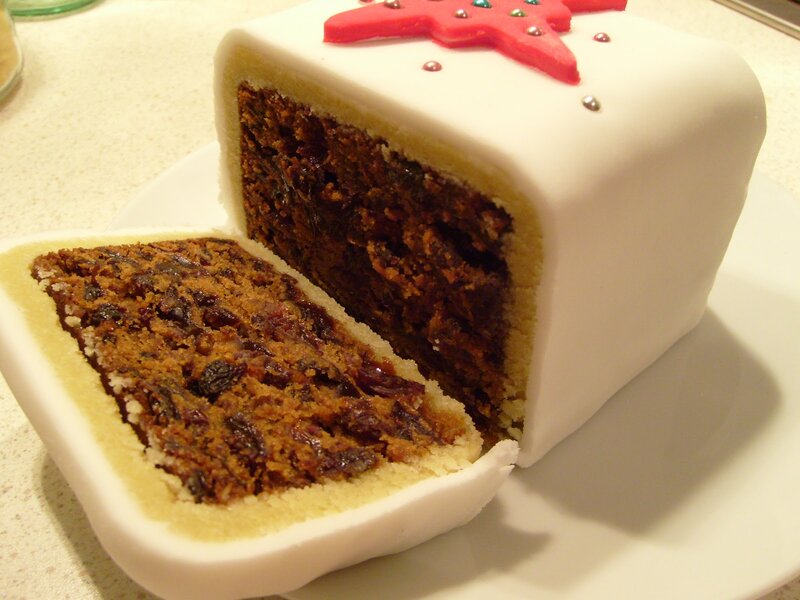 Fruit Cake on Plate — White