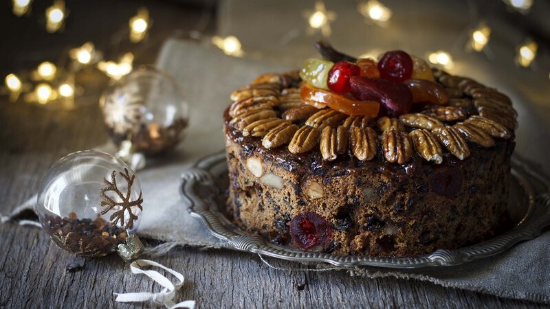Fruit Cake on Platter