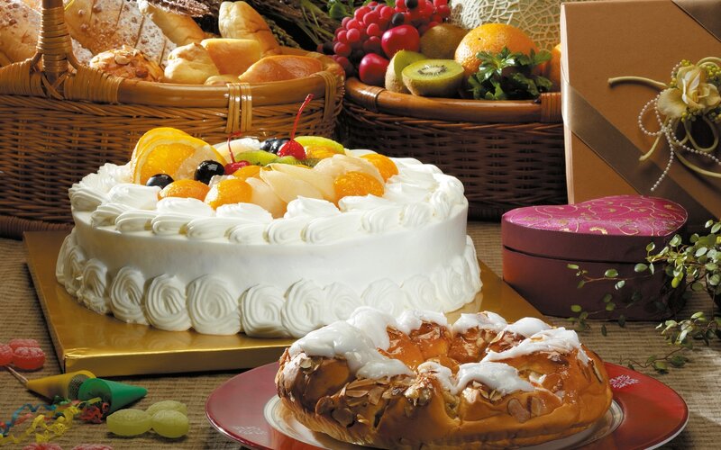 Fruit Cake on Table