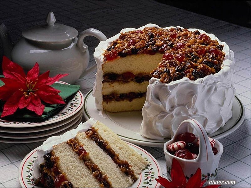 Fruit Cake with Slice