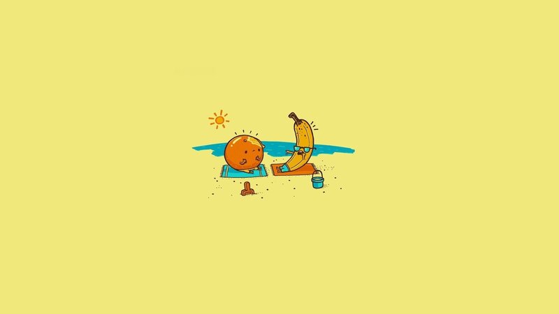 Fruit Characters at Beach