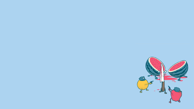 Fruit Characters Fighting