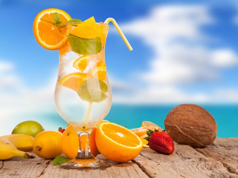 Fruit Cocktail Drink — Blue