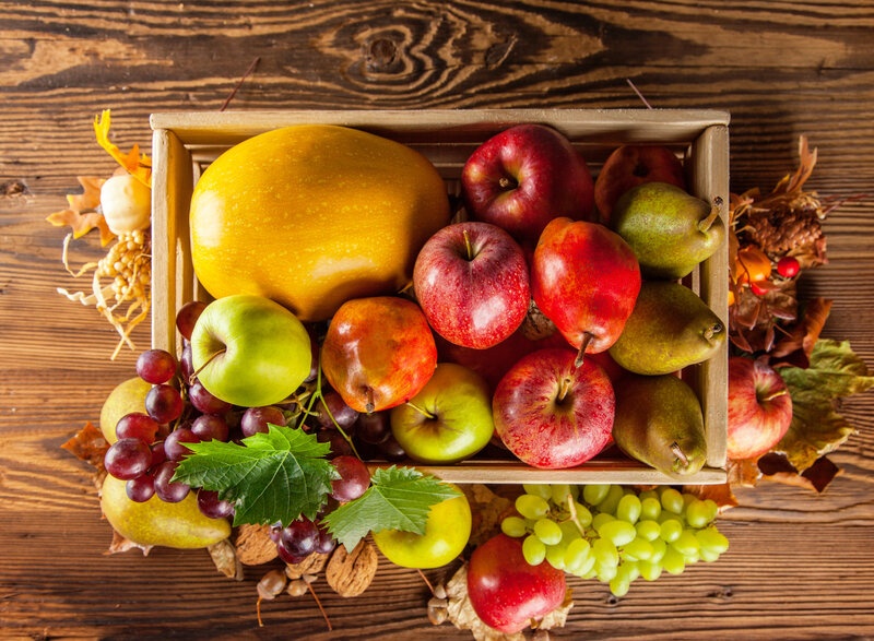 Fruit Crate on Wood