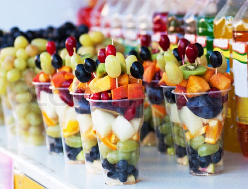 Fruit Cups on Display