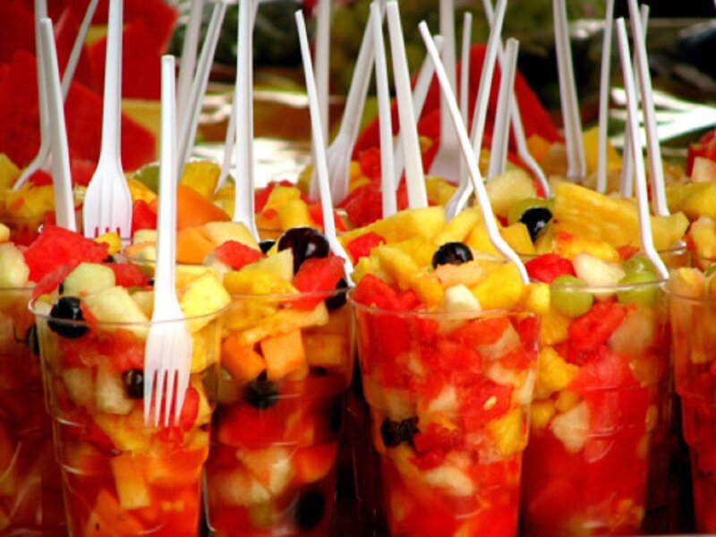 Fruit Cups with Forks