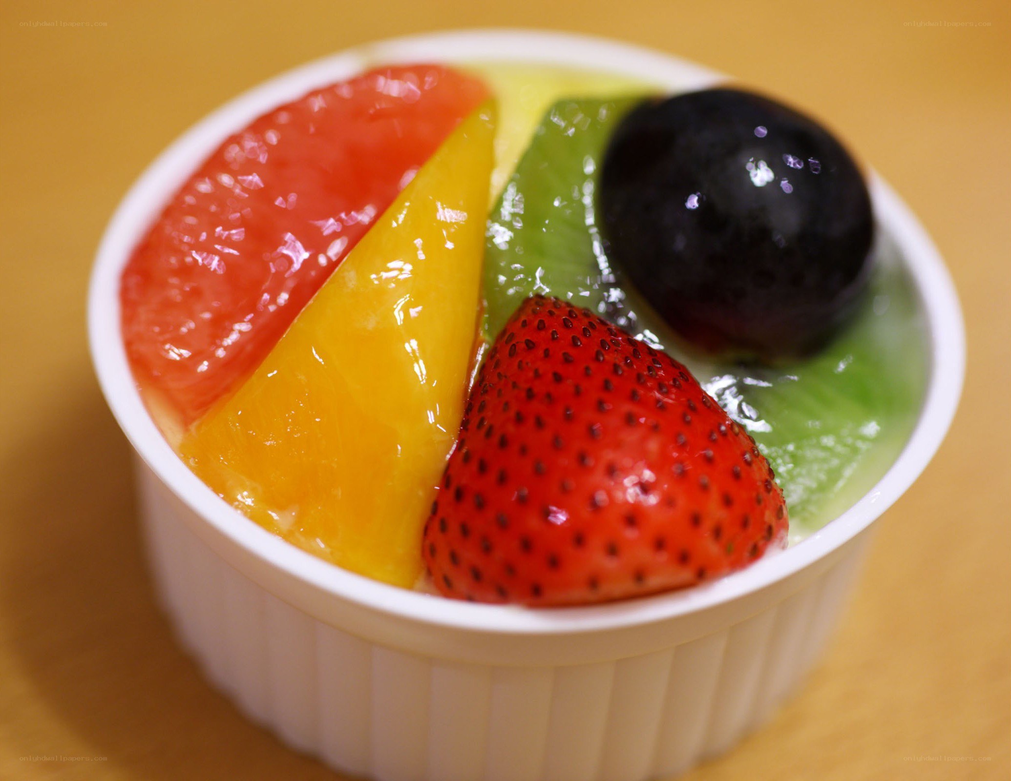 fruit dessert in a cup