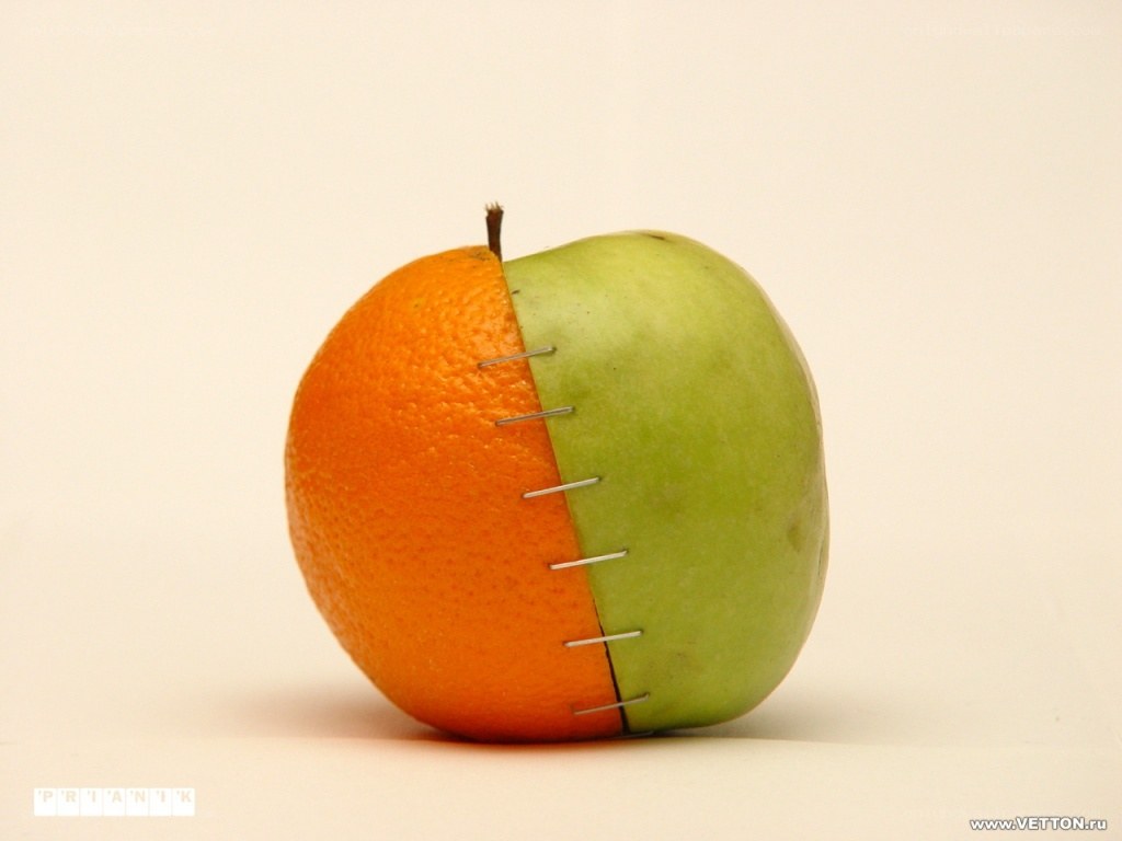 Fruit hybrid with stitches