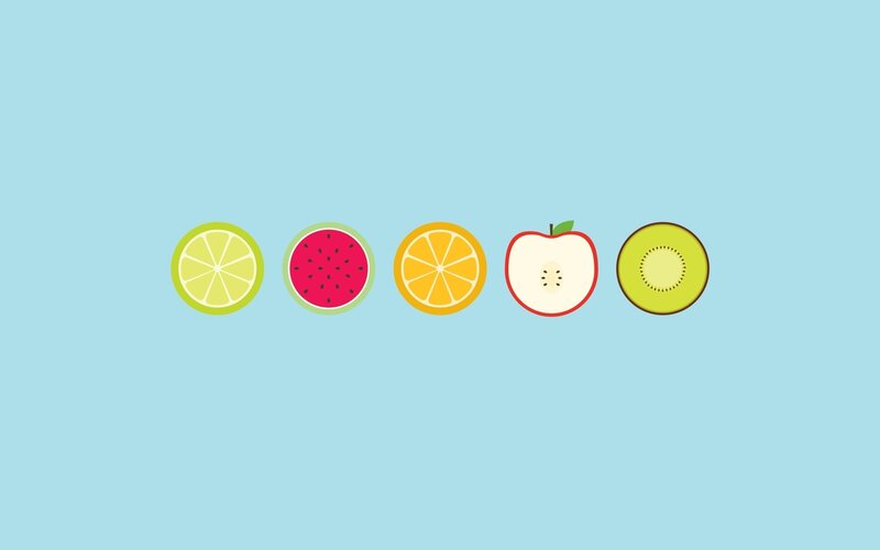 fruit icons in a row