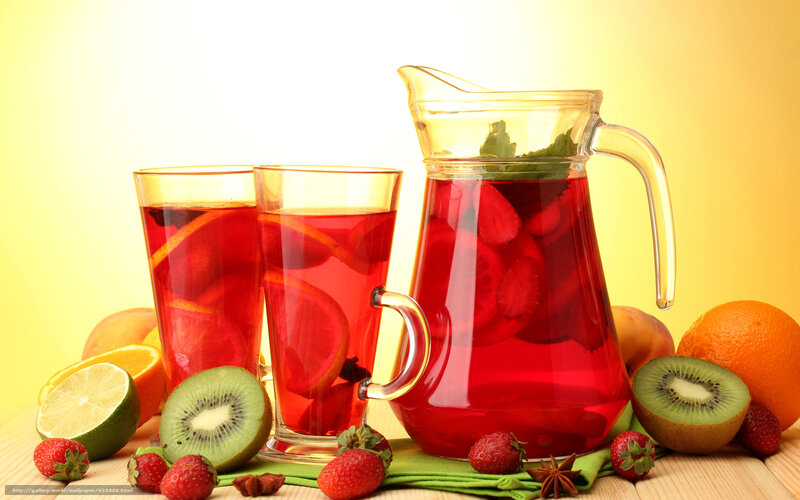 Fruit-infused Drink Setup — Yellow