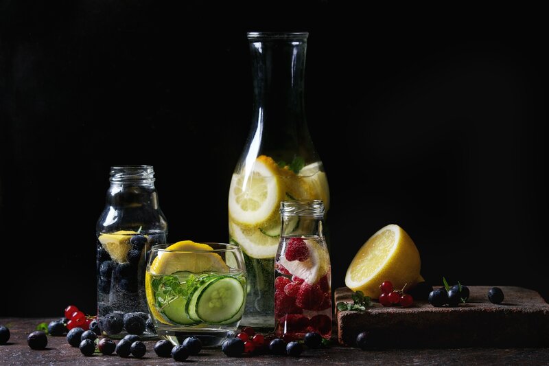 Fruit-infused Water Setup