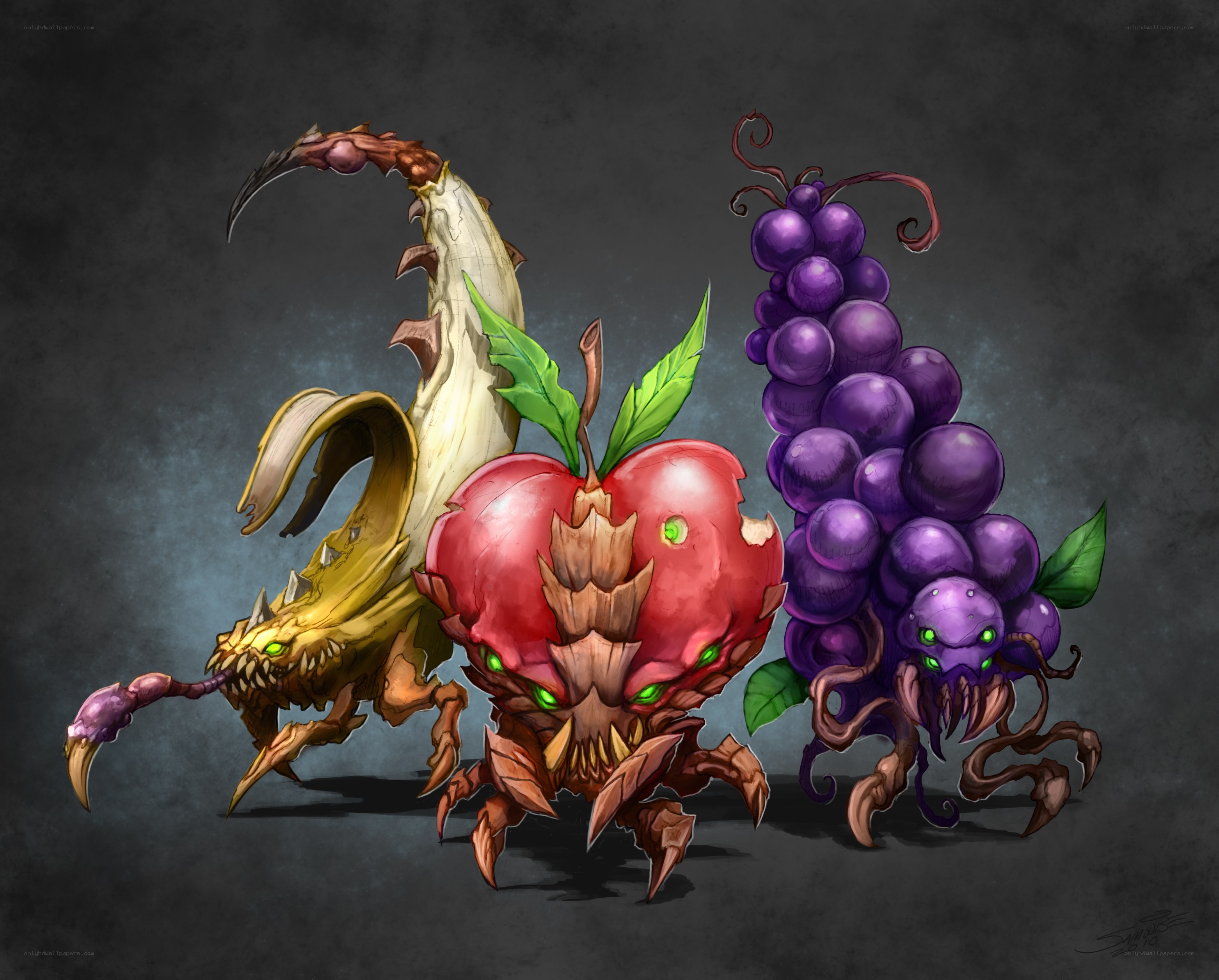fruit monsters concept art