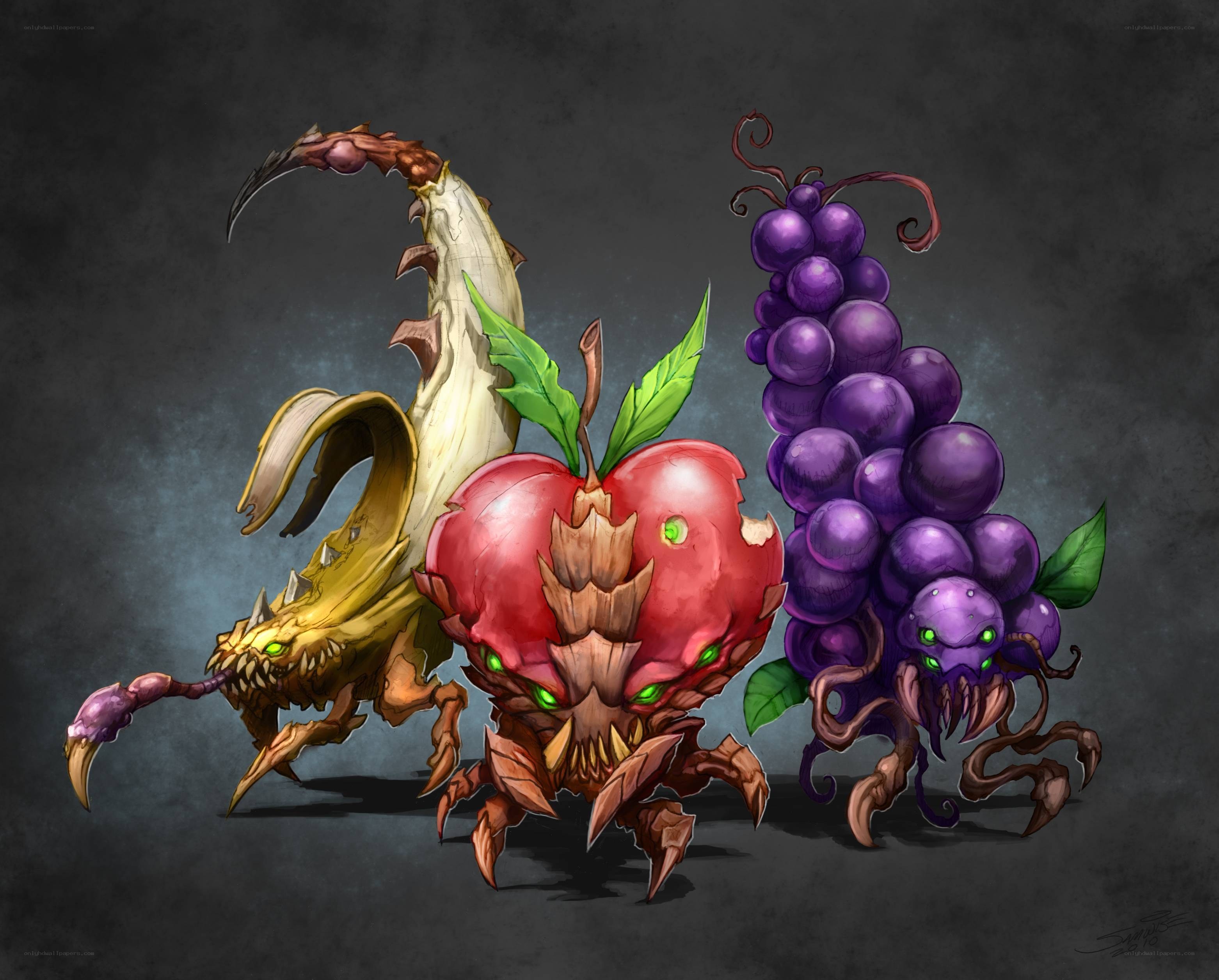 fruit monsters concept art