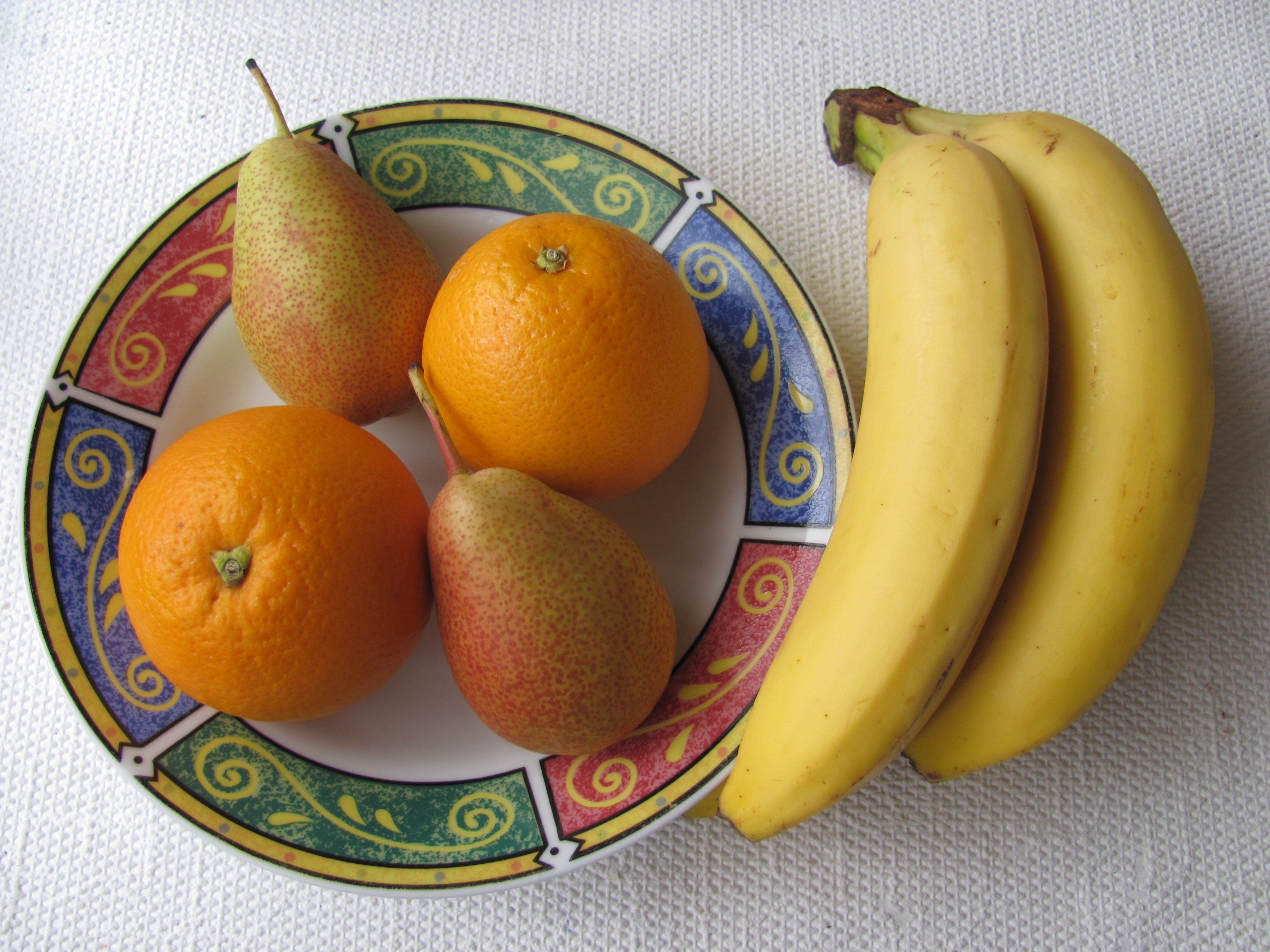 Fruit on a decorative plate