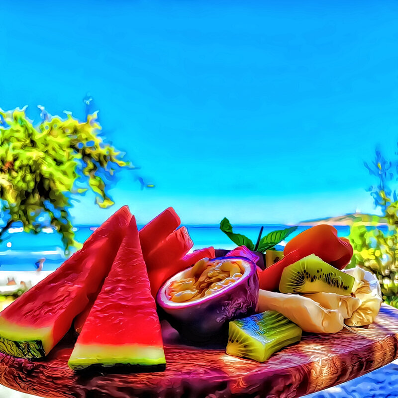 Fruit Platter on Beach