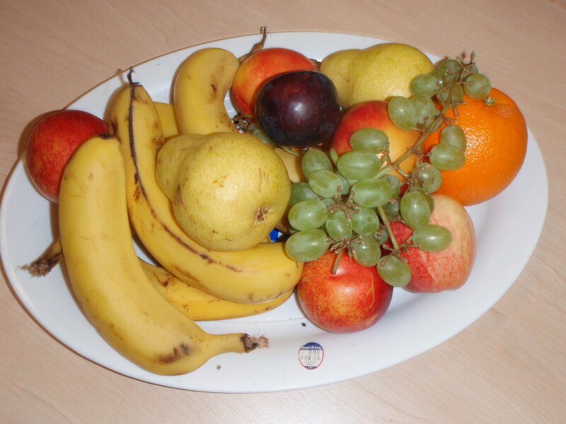 Fruit Platter on White Plate