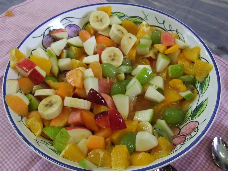 fruit salad in a bowl