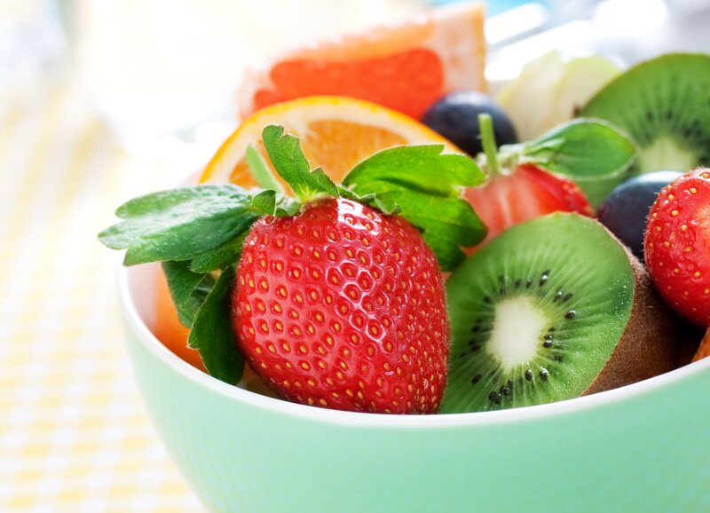 Fruit Salad in a Bowl — Green, Fresh