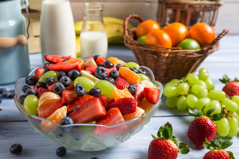 Fruit Salad in a Bowl — Red, Fresh
