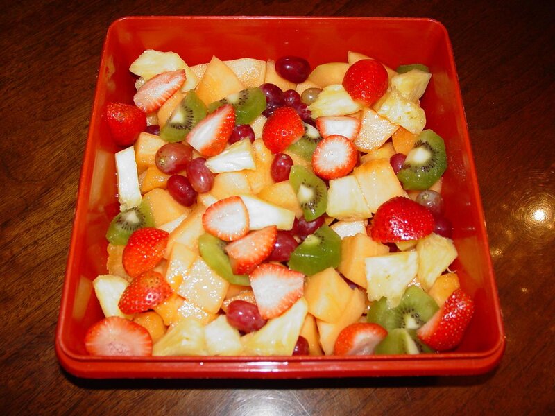 Fruit Salad in a Bowl — Red