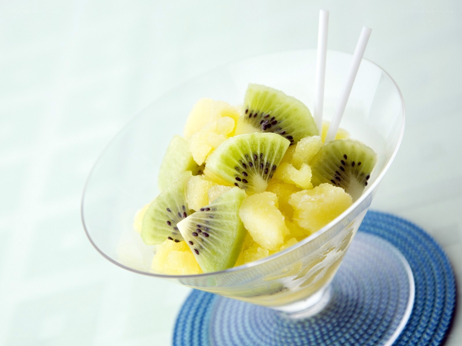 fruit salad in a glass