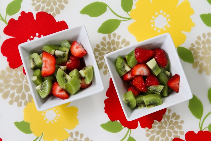 fruit salad in bowls