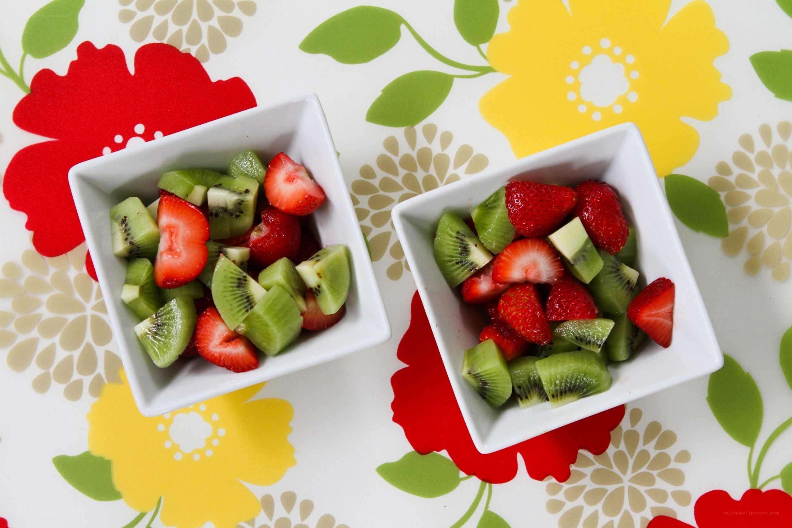 fruit salad in bowls