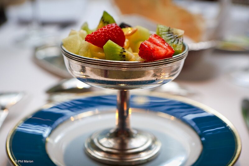 Fruit Salad in Silver Bowl